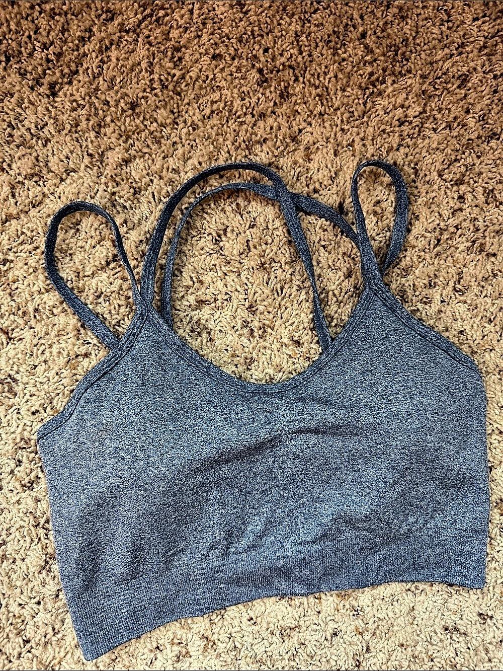 Blue Strappy Crop Top Like New